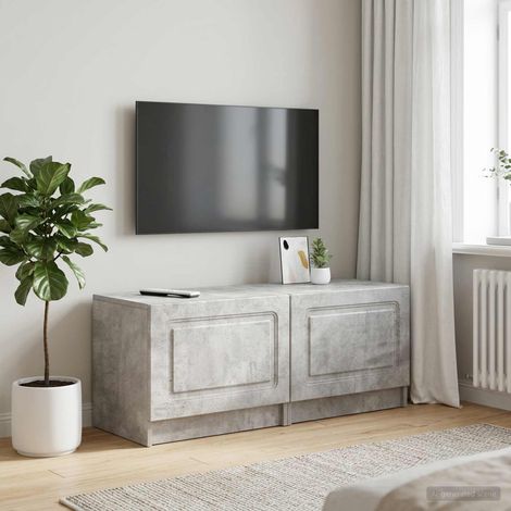 Meuble TV Gris béton Bois d'ingénierie (1/5)