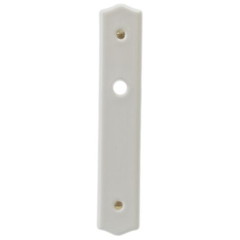 Plaque pour porte en porcelaine de Limoges uni bec-de-cane – Entraxe de fixation 195 mm – Dimensions 255 x 50 x 8 mm – Merigous (1/4)