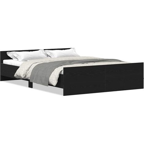 Maison Exclusive - Giroletto senza Materasso Rovere Nero 135x190 cm Truciolato