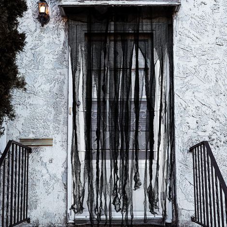 Lot de 4 rideaux de porte - 1 x 1,65 m - Décoration - Tissu - Rideau - Décoration d'intérieur - Décoration d'entrée (1/5)