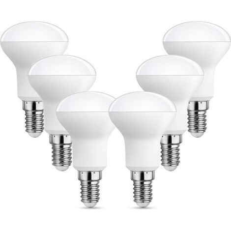 6PCS Ampoule Spot LED E14 5W Blanc Neutre 4000K, 450LM 120° Lumière, Équivalent E14 40W Incandescence, AC 220V, Spot R50 LED Petit Culot pour Cuisine Salle de Bain, non dimmable, lot de 6 [Classe éner (1/5)