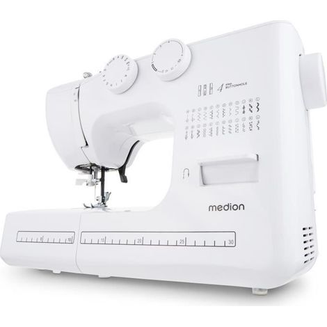 Sewing Machine - MEDION - SM 60 - 62W - 24 Stitches + Double Stitches - 700 rpm - LED - White (1/5)