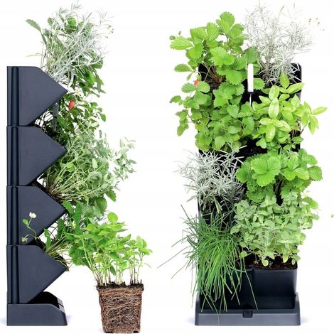 Vaso modulare per giardino verticale, antracite, 48 cm (1/5)