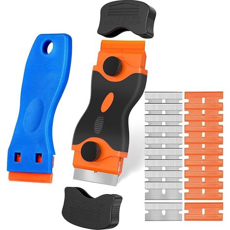 Ensemble d'outils de Grattoir de Nettoyage, 1pc Grattoir à Double Tête + 1pc Grattoir en Plastique–Grattoir à Film de Voiture (1/5)
