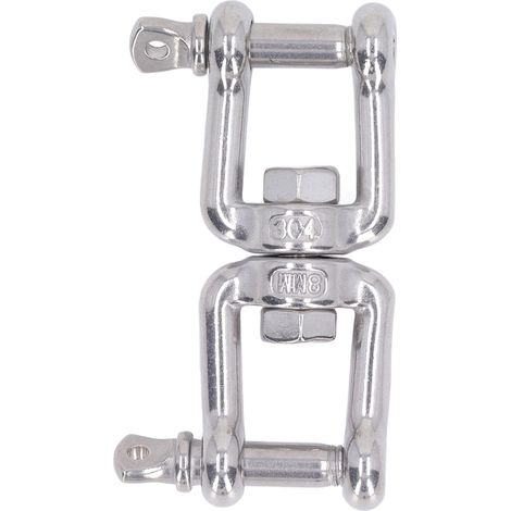 Manille Double Mâchoire Acier Inox 304 Antirouille, Connecteur Levage Ancrage 8mm Universel (1/5)