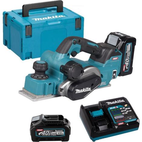 Makita KP001GM201 Rabot sans fil 40V max. / 2x Batterie 4,0 Ah + Chargeur en MAKPAC (1/5)