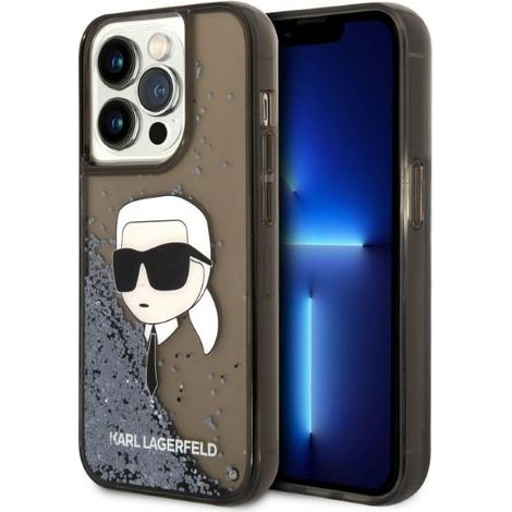 iPhone 14 Pro Max, custodia rigida Karl Lagerfeld, glitter nera (1/5)