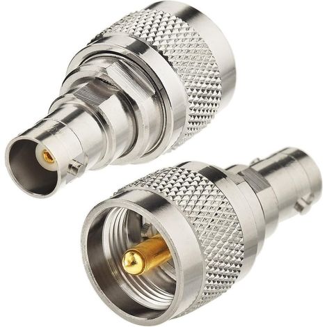 Antenne CB Adaptateur BNC Femelle à UHF Mâle Pl259 Plug Ham Radio (1/4)