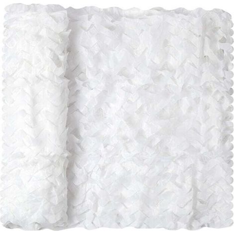 4x5m Tissu pare-soleil creux blanc, cour décorative extérieure, pare-soleil de base (1/4)
