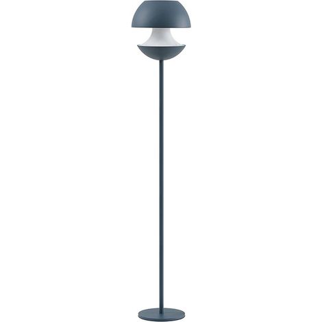 Lámpara de Pie Moderna de Metal Azul y Blanco (1/3)
