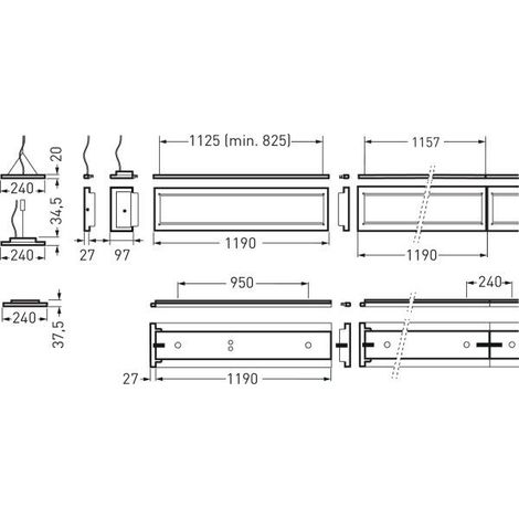 Lámpara Trilux Luceos D/H1 regulable microprismática