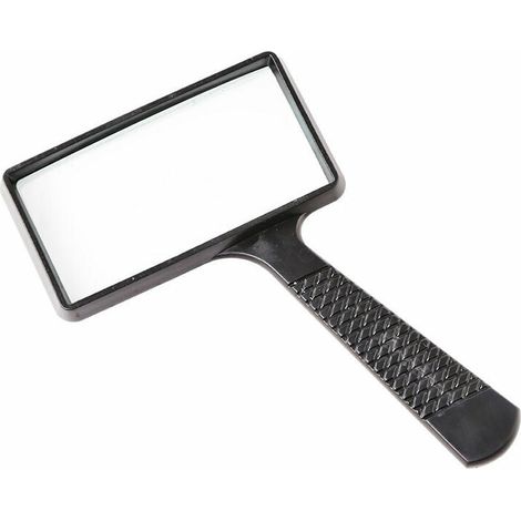 Lupa de mano Crediri 10X, lupa rectangular, lente de vidrio resistente a rayones para personas mayores, lectura, pasatiempos, reparación y observación. (1/3)