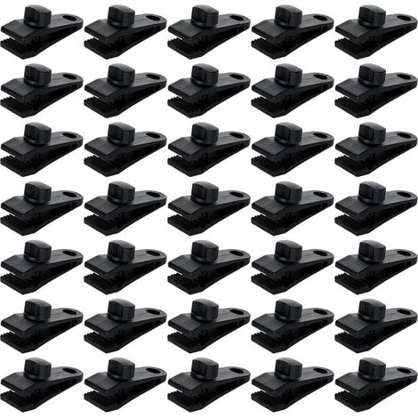 [NIEMALS VERWENDET] Packung mit 30 Zeltplanenclips, abschließbaren Planenclips, Planenclips, Markisenclips, Planenbefestigungen für Camping, Schattiergewebe und Poolabdeckungen (1/4)