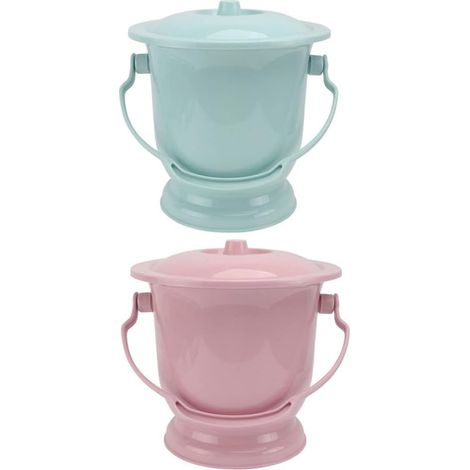 Pot D'urine avec Couvercle en Plastique Pp Portable 2 Pièces Grosse Capacité Facile à Nettoyer pour Adultes à Domicile Voyage (1/5)