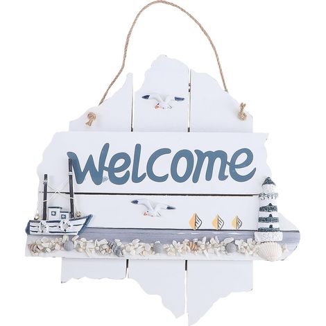 de bienvenue en MDF blanc Décoration murale originale pour