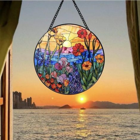 Sun Catcher - Verre Trempé 25 cm - Pour Fenêtres Intérieures - 1 Pièce (1/3)
