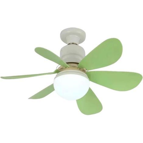 BelleRise – LED-Deckenventilator mit Fernbedienung – 3 Geschwindigkeitsstufen, 3 Farben, dimmbar – für Schlafzimmer und Wohnzimmer – Grün (1/5)