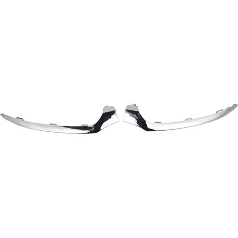 Eosnow Garniture inférieure de pare-chocs avant chromée, 2 pièces, remplacement 2058851374 pour Benz classe C W205 C205 A205 S205
