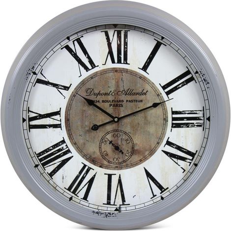 Horloge ancienne murale dupont & allardet - Métal - Gris - Décoration d'Autrefois (1/3)