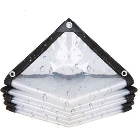 1x2m Bâche Étanche Transparente avec Œillets, Bâche Imperméable pour Poulailler, Bache Transparentes Exterieur Plastique, Bâches De Protection Résistante À La Poussière Et À La Pluie (1/5)