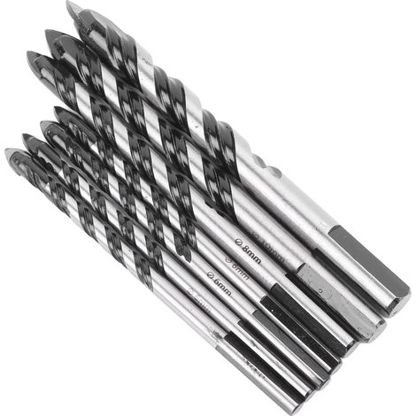 Lot de 7 forets à métaux carbure triangulaires multifonction pour perceuse turbo (1/5)