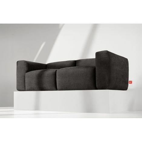 KONSIMO BUFFO Sofa 2,5 Sitzer mit extrem weicher und bequemer Sitz, grau (1/5)