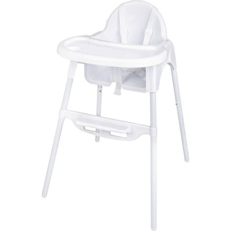 Chaise haute bébé blanc brillant - BOLERO (1/5)