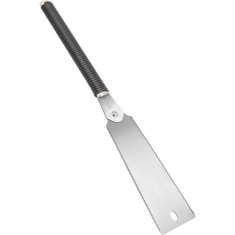 Scie à main double denture 17 et 6-10 TPI 10 pouces lame SK5 manche en bois coupe rasante pour travail du bois (1/5)