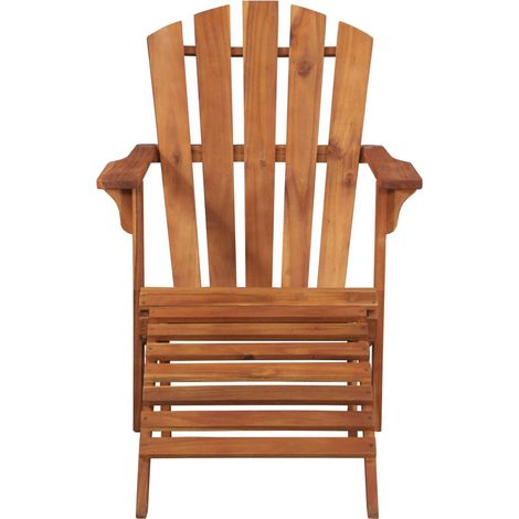 Chaise de jardin Adirondack et repose-pied Bois d'acacia massif fr1470 - Maison La Vie