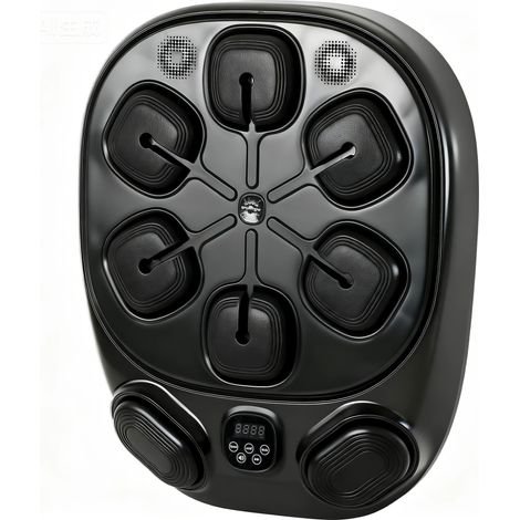 SPORTNOW Music Boxing Machine con 9 Modalità, Luci LED e Bluetooth, Nero