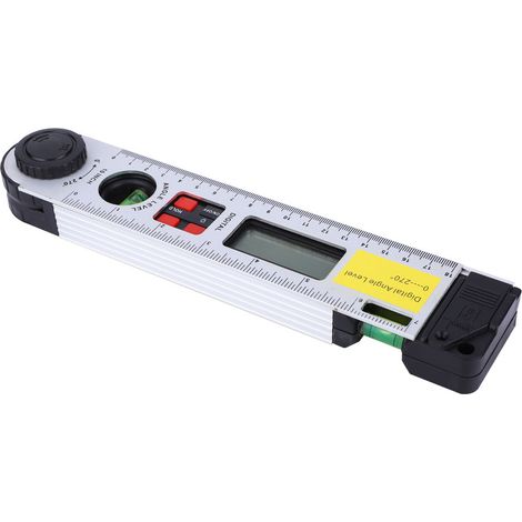 Rapporteur infrarouge numérique 0270°, niveau électronique, inclinomètre, règle d'angle 250 mm (1/5)