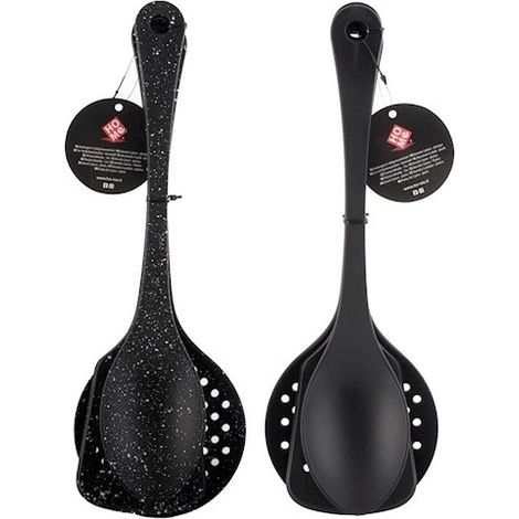 Juego de 3 cucharones de nylon negro (1/3)