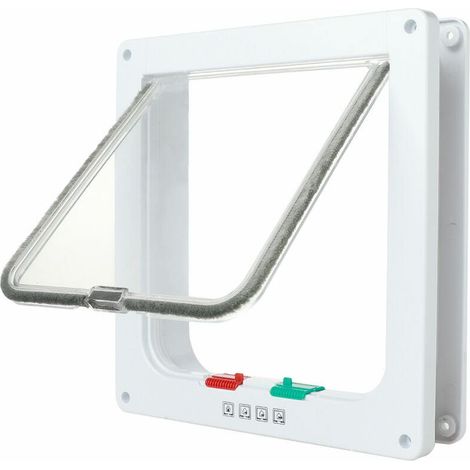Chatière intelligente pour chat 20 x 19 cm – Plastique ABS résistant aux intempéries – Volet transparent avec joint de pluie (1/5)
