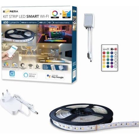 KIT STRISCIA A LED WI-FI 5MT