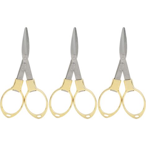Ciseaux De Pêche Pliables - Lame En Acier Au Carbone - Coupe Fil Et Plomb - Accessoire Portable - Lot De 3 (1/5)