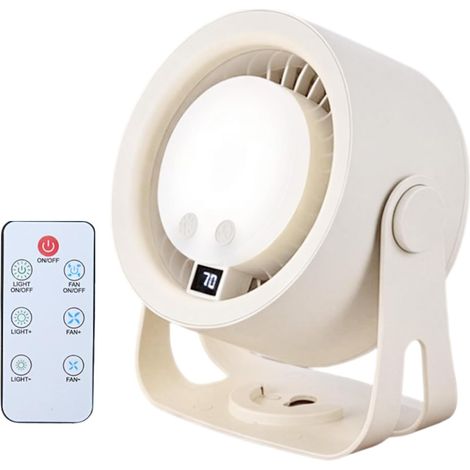 Ventilateur de bureau avec télécommande lumière 3 couleurs (1/5)