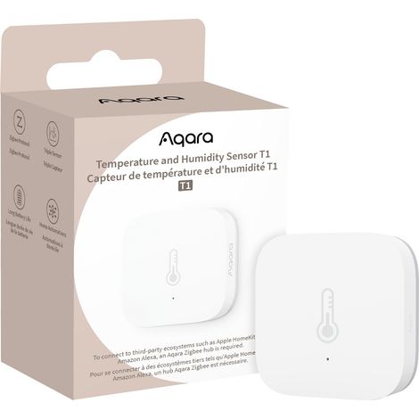 Aqara Temperatursensor und Luftfeuchtesensor TH-S02D Weiß Apple HomeKit, Alexa, Google Home