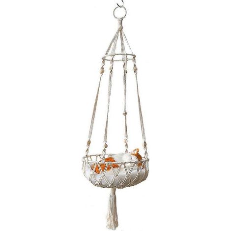 Hamac suspendu pour chat - Lit d'intérieur pour chat - Nid-balançoire - Cadeau idéal pour les amoureux des chats (1/4)