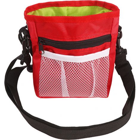 Rote wasserdichte Haustier-Trainingstasche – Hunde-Trainingstasche – Gürteltasche zum Spazierengehen mit Ihrem Hund –