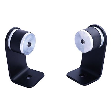 Par de Soportes Rectos Para Tubo de 40 mm de acero inoxidable 316 «Negro mate»