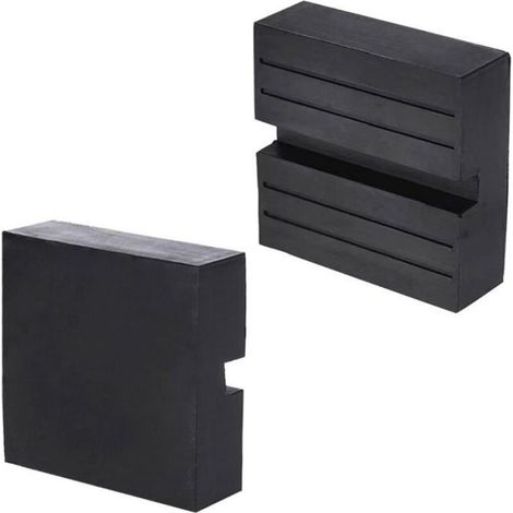 Lot de 2 supports en caoutchouc pour cric de voiture, tampon en caoutchouc pour cric, accessoire de cric (carré) (1/5)