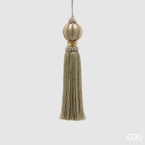 EDG Enzo De Gasperi Decorazione di Natale Nappa Gemme Meridian. H 27 Cm D 6 Cm Light Green