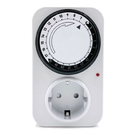 4000W Programmateur journalier mécanique avec Voyant Blanc 120x85x72mm 16A (1/4)