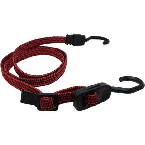 Sangles de bagage, tendeur réglable avec crochets en acier, corde élastique en caoutchouc polypropylène très résistant pour sécuriser les bâches, paniers de vélo (1,2 m, gris) (1/5)