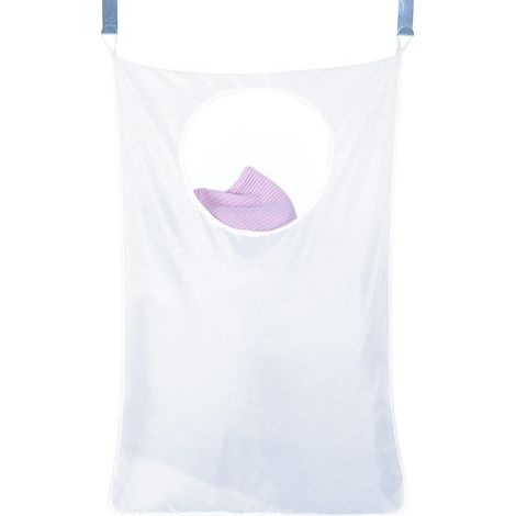 Ménage à Suspendre Panier à Linge Sac au-Dessus de la Porte Grande contenance Sale Vêtements Sac de Rangement Portable Durable Tissu Oxford Sac de Recyclage (1/3)