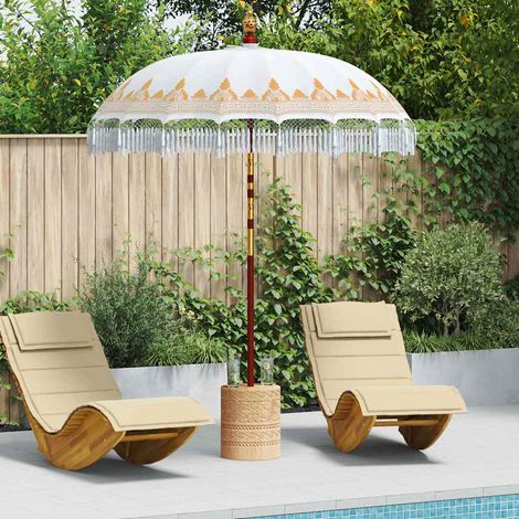 vidaXL Parasol Balinese Crema 190 x 190 x 260 cm (1/5)