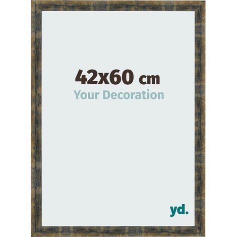 yd. - Cadre photo 42x60 - Bleu Or Melange - MDF - Pisa (1/5)