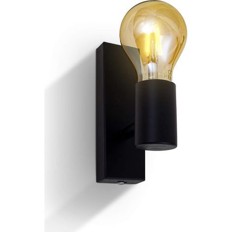 BK Licht Applique murale, luminaire vintage, spot mural design rétro, orientable & pivotant, douille E27, 60 Watt max, ampoule non fournie, éclairage intérieur salon, salle à manger, couloir (1/5)