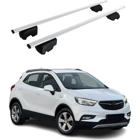 OMAC Barres de toit pour Opel Mokka I 2016-2019 FL – City Crash tested – ISO PAS 11154:2006 – Antivol inclus – Charge max 75 kg – 2 barres Argent (1/4)