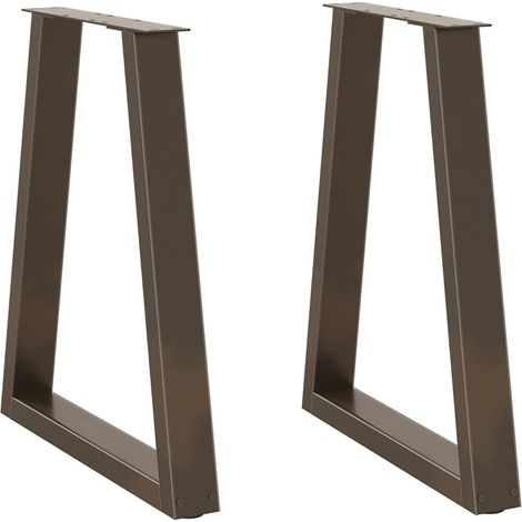 Esstisch Beine V-Form 2 Stück Naturstahl 50x(72-73,3) cm Stahl